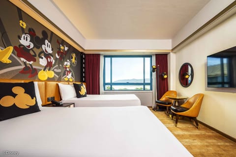 "Mickey and Friends" Sea View Room | Minibar, in-room safe, desk, blackout drapes