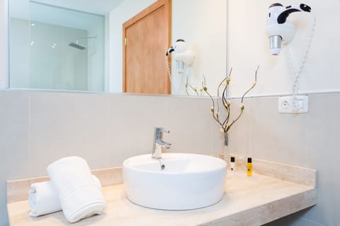 Family Room | Bathroom | Shower, rainfall showerhead, free toiletries, hair dryer