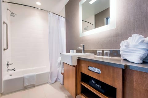 Suite, Multiple Beds | Bathroom | Combined shower/tub, free toiletries, hair dryer, towels