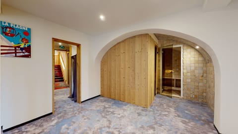 Sauna, spa tub, steam room