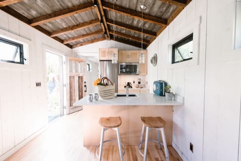 Family Cabin | Private kitchen | Fridge, stovetop, electric kettle, freezer