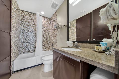 Luxury Suite, 2 Bedrooms | Bathroom | Designer toiletries, hair dryer, towels, soap
