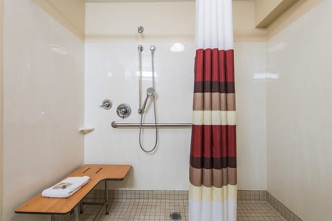 Standard Room, 2 Queen Beds, Accessible (Roll-In Shower, Smoke Free) | Bathroom | Combined shower/tub, eco-friendly toiletries, hair dryer, towels