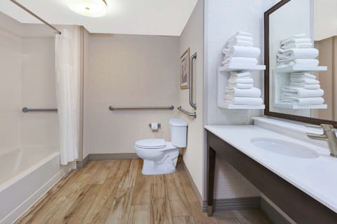 Room, 2 Queen Beds, Accessible, Non Smoking | Bathroom | Free toiletries, hair dryer, towels