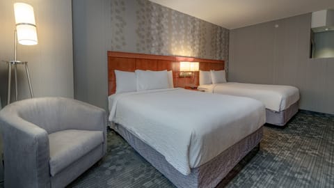 Room, 2 Queen Beds | Down comforters, Select Comfort beds, desk, laptop workspace
