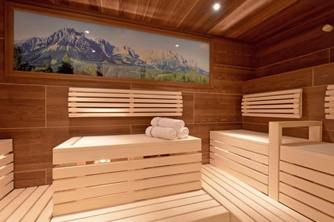 Sauna, hot tub, steam room, body treatments, facials