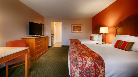 Suite, 2 Queen Beds, Non Smoking, Refrigerator & Microwave | In-room safe, laptop workspace, soundproofing, iron/ironing board