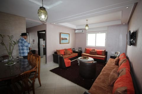 Superior Apartment, 2 Bedrooms (Bouznika 7) | Living room | Flat-screen TV