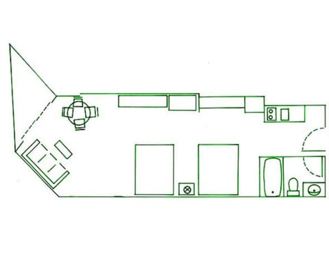 Ocean View 2 Queens Accessible | Floor plan