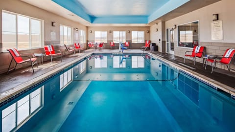 Indoor pool, open 6 AM to 10 PM, sun loungers