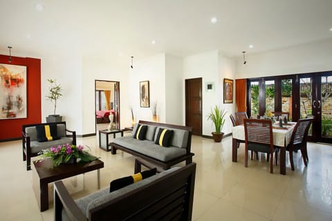 Two bedroom Beach Villa | Living room | Flat-screen TV, DVD player