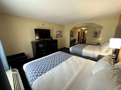 Suite, 2 Queen Beds, Non Smoking, Refrigerator & Microwave | Pillowtop beds, in-room safe, iron/ironing board, free WiFi