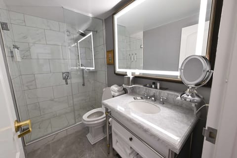 Room, 1 King Bed, Allergy Friendly | Bathroom shower