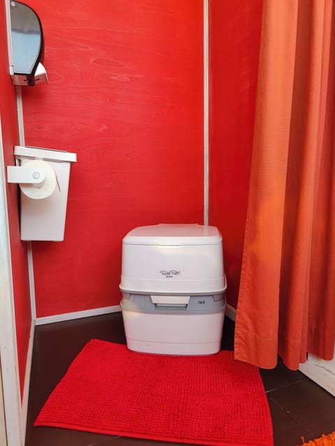 Panoramic Cabin, 1 Double Bed | Bathroom | Shower, slippers, towels, toilet paper