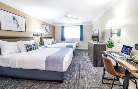 Deluxe Room, 2 Queen Beds | Premium bedding, desk, free WiFi, bed sheets