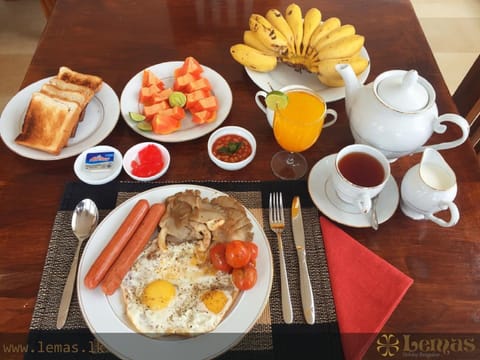 Daily English breakfast (USD 12 per person)