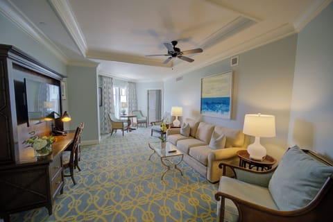 Suite, 1 Bedroom, Pool View (King) | Living area | 43-inch LED TV with digital channels, TV, iPod dock