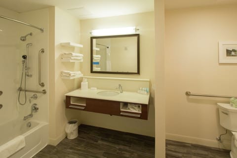 Room, 2 Queen Beds, Accessible, Bathtub | Bathroom | Combined shower/tub, free toiletries, towels