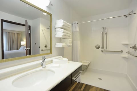 Studio, 1 King Bed, Accessible, Non Smoking (Roll in shower) | Bathroom shower