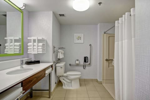 Basic Room, 2 Queen Beds, Accessible, Non Smoking | Bathroom shower