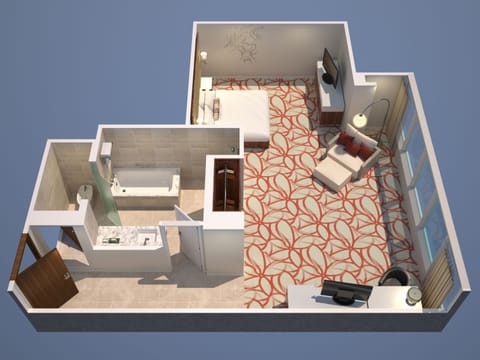 Executive Room, 1 King Bed | Floor plan