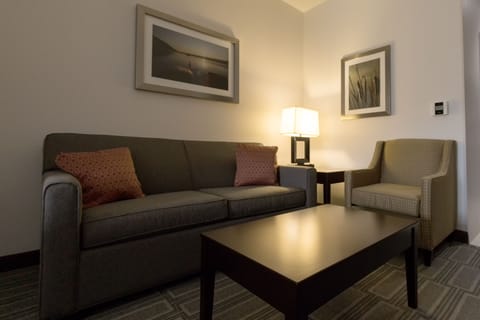 Suite, 2 Queen Beds, Accessible, Bathtub (with Sofabed) | Living area | 40-inch LED TV with cable channels, TV
