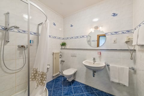 Double Room | Bathroom | Shower, hair dryer, towels