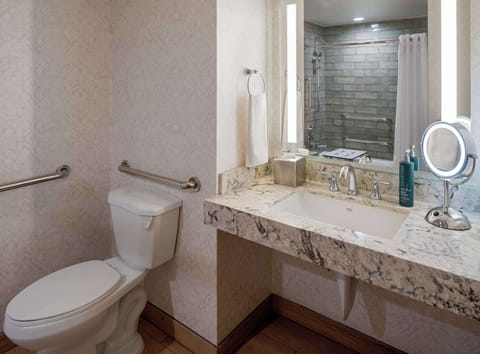 Suite, 1 Bedroom, Accessible, Bathtub | 1 bedroom, in-room safe, soundproofing, iron/ironing board