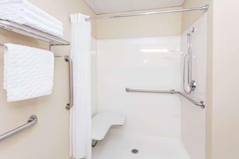 Standard Room, 2 Queen Beds, Accessible | Bathroom | Combined shower/tub, free toiletries, hair dryer, towels