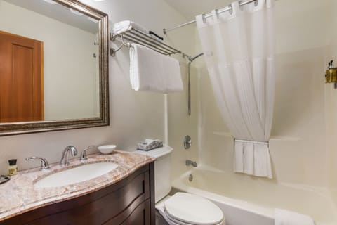 Room, 1 King Bed | Bathroom | Combined shower/tub, designer toiletries, hair dryer, bathrobes