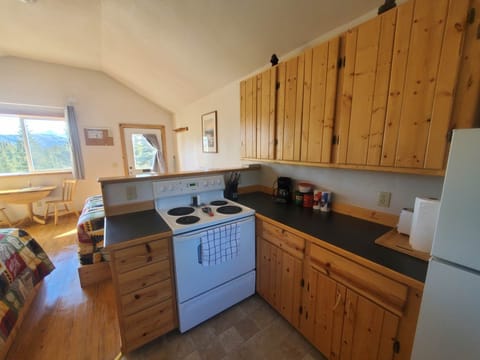 Cabin, 2 Queen Beds, Kitchen, Mountain View | Soundproofing, bed sheets
