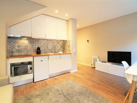 One Bedroom Apartment - Street View | Private kitchenette | Fridge, microwave, stovetop, espresso maker