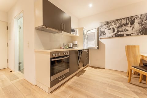 1 Schlafzimmer-Apartment | Private kitchen | Cleaning supplies