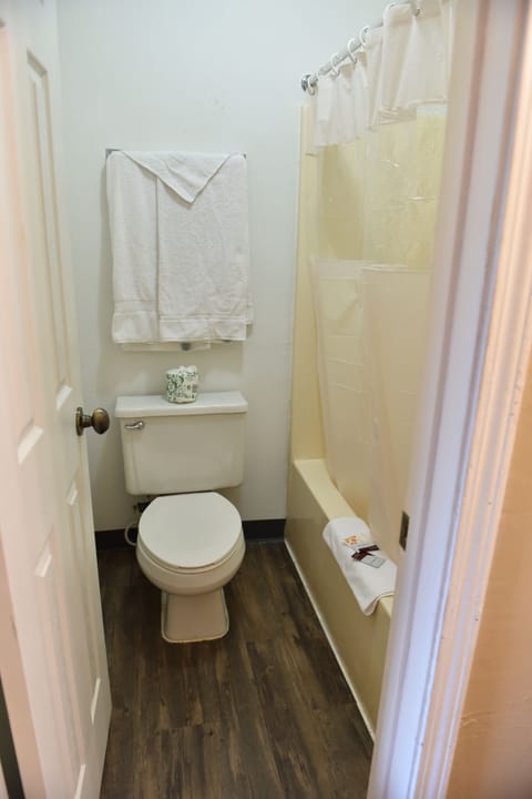 Room, 1 King Bed | Bathroom | Combined shower/tub, free toiletries, towels