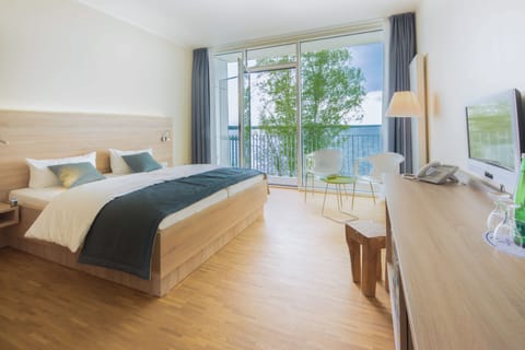 Premium Double Room, Lake View | Hypo-allergenic bedding, in-room safe, desk, free WiFi