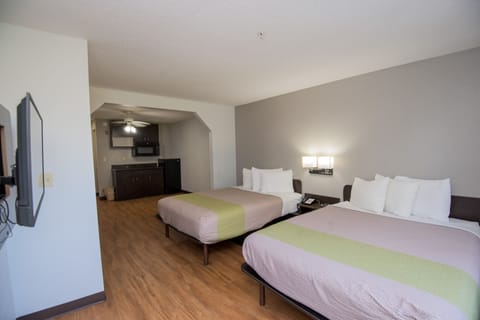 Deluxe Room, 2 Queen Beds, Non Smoking, Kitchenette | Desk, free WiFi, bed sheets, wheelchair access