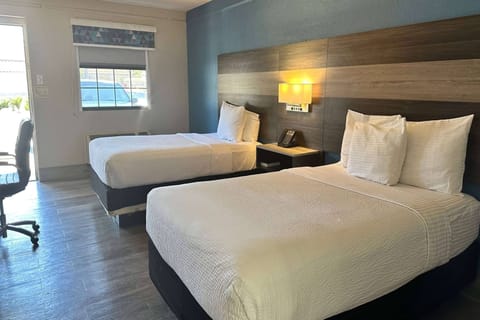 Premium bedding, desk, iron/ironing board, free cribs/infant beds