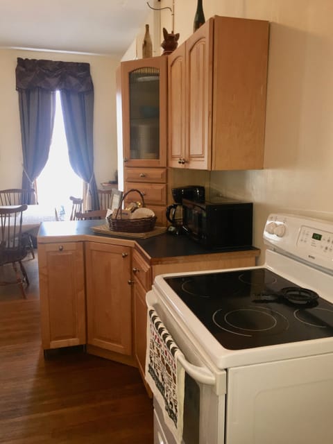 Traditional Apartment, 1 Bedroom, Kitchen, City View (Second Floor Walk Up) | Private kitchen | Fridge, microwave, stovetop, coffee/tea maker