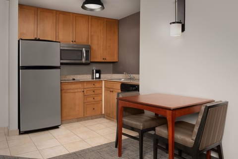 Studio, 1 King Bed with Sofa bed | Private kitchen | Full-size fridge, microwave, stovetop, dishwasher