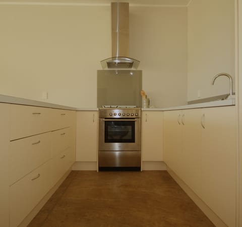 Deluxe Studio | Private kitchen | Fridge, microwave, oven, stovetop