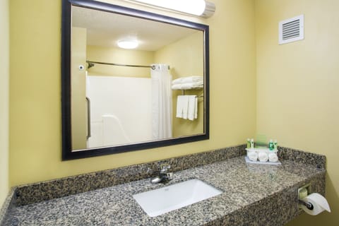 Suite, 1 King Bed (Additional Living) | Bathroom | Combined shower/tub, free toiletries, hair dryer, towels