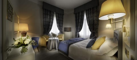 Standard Double Room (street view) | Hypo-allergenic bedding, minibar, in-room safe, desk