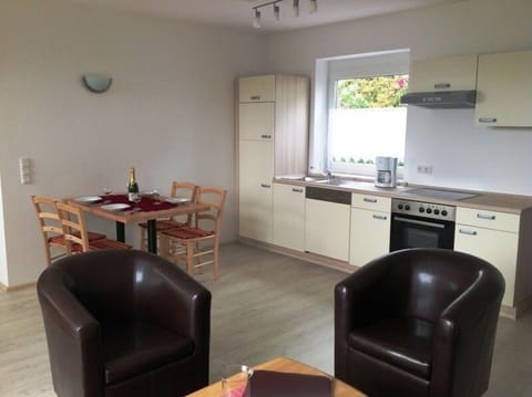 Full-size fridge, microwave, oven, stovetop