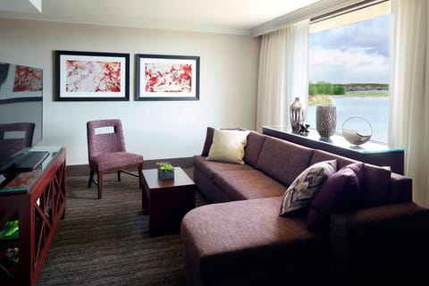 Suite, 1 Bedroom | Living area | 49-inch Smart TV with cable channels, TV, Netflix