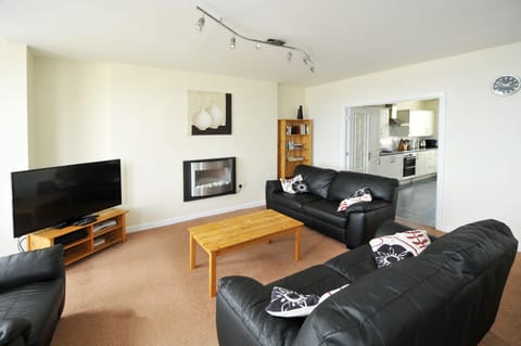 Apartment, 2 Bedrooms | Living area | Smart TV, fireplace, Netflix, DVD player