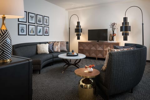 Suite, 1 Bedroom, City View | Living area | Flat-screen TV