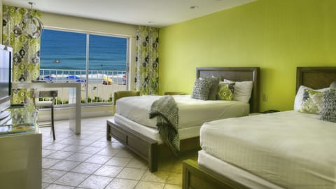 Standard Room, 2 Queen Beds, Oceanfront | In-room safe, desk, iron/ironing board, free WiFi