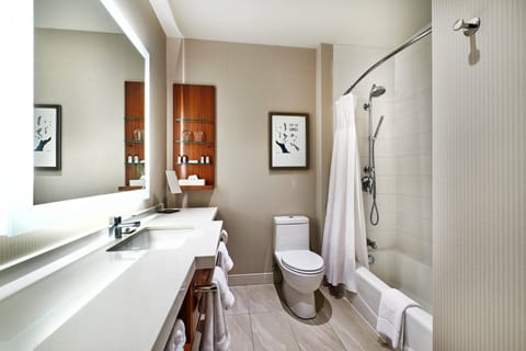 Room, 2 Queen Beds | Bathroom | Shower, free toiletries, hair dryer, bathrobes