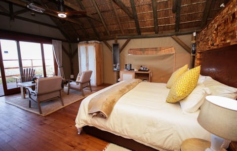 Country Luxury Safari Tent | Egyptian cotton sheets, premium bedding, pillowtop beds, minibar