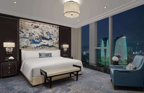 King One Bedroom Waldorf Astoria Suite | Premium bedding, down comforters, free minibar items, in-room safe